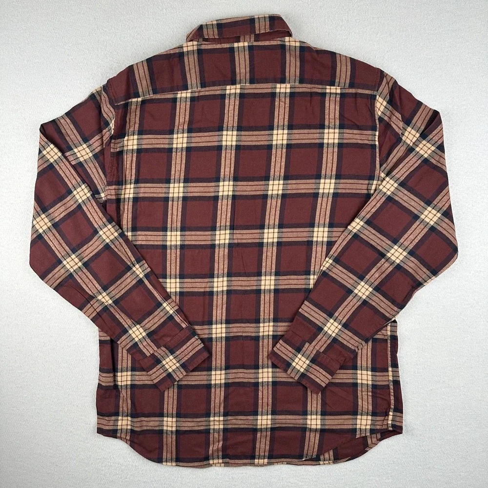 Banana Republic Shirt Shirt Plaid Untucked Fit Mens Large Long Sleeve Button Up